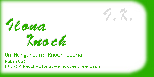 ilona knoch business card